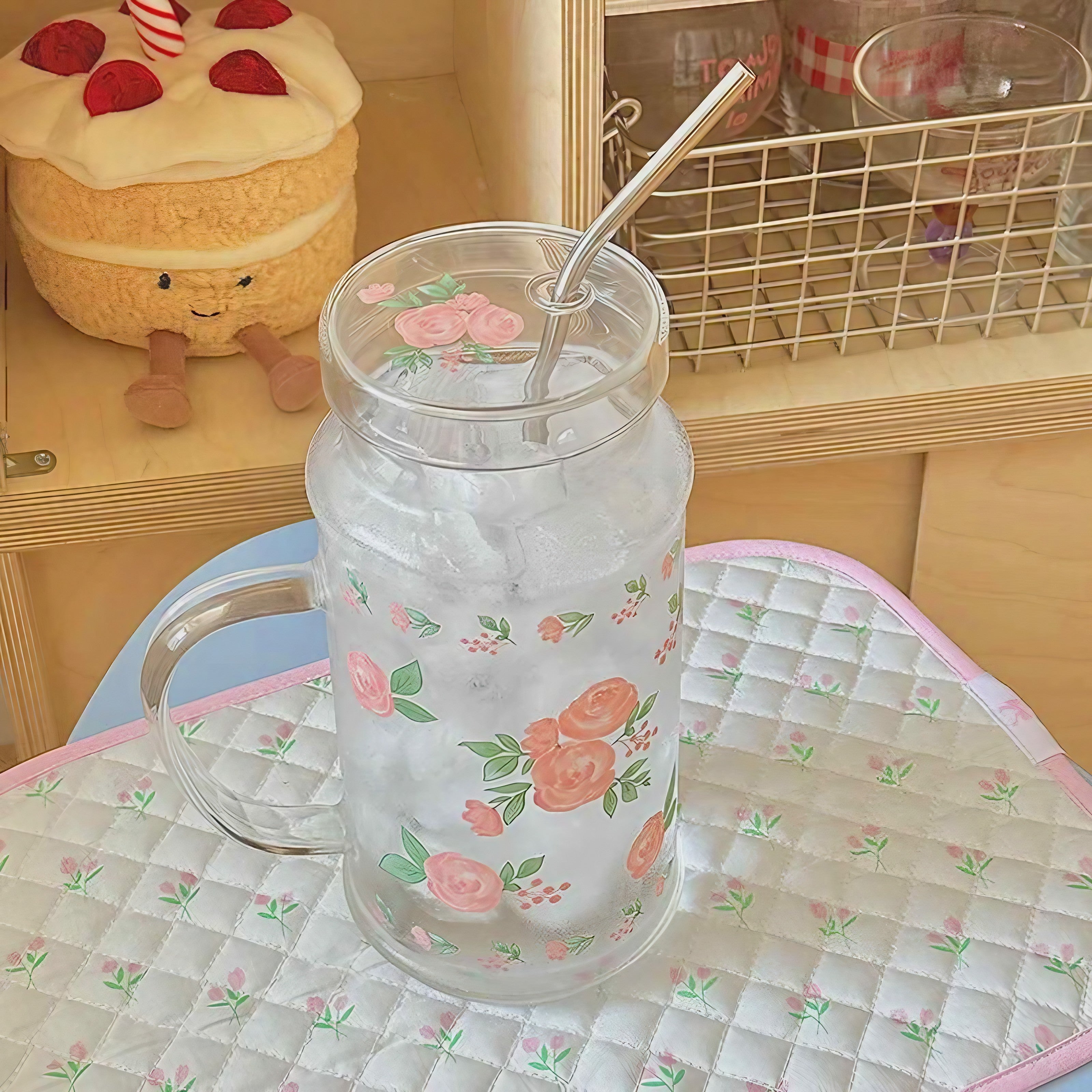 Rosewater Garden Glass Mug