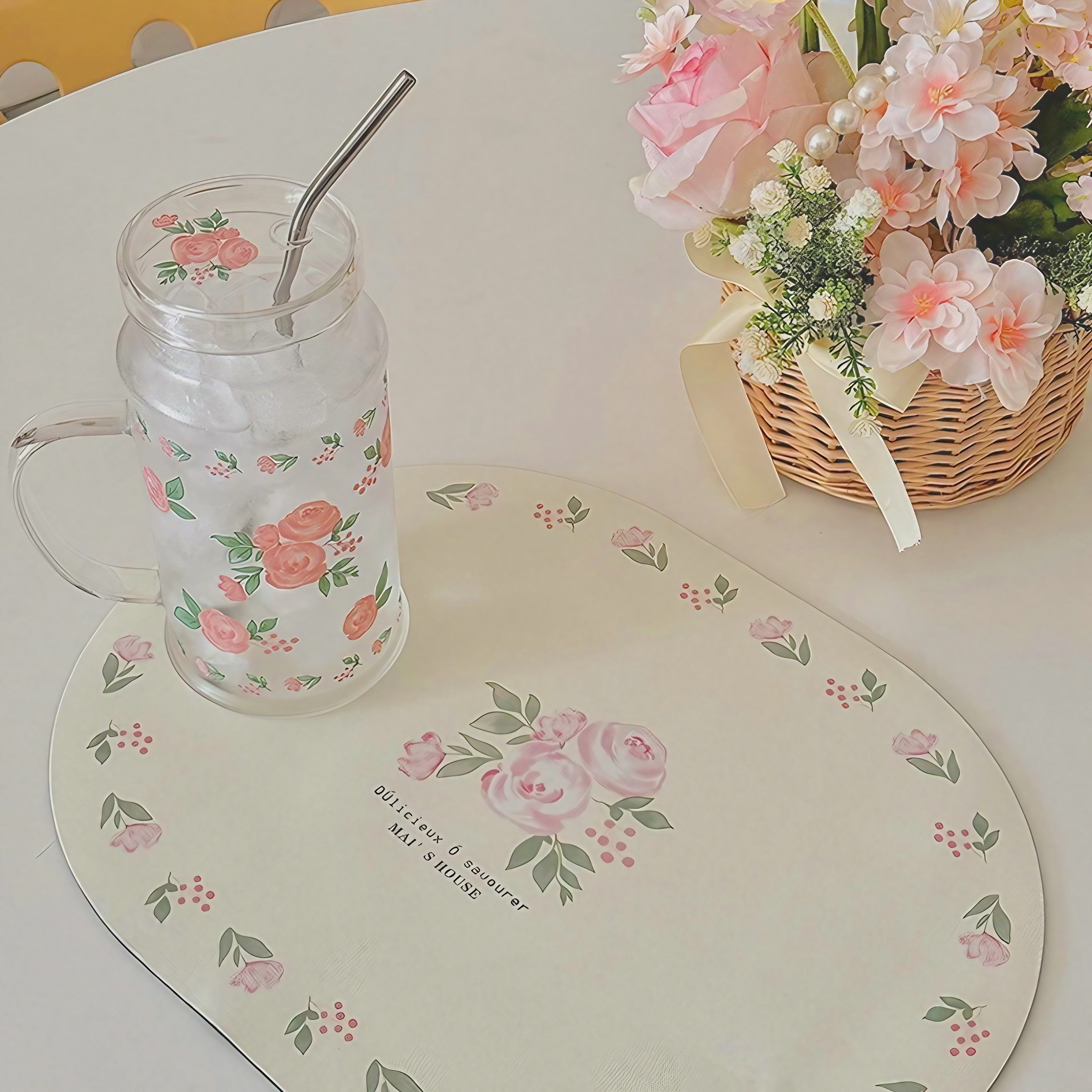 Rosewater Garden Glass Mug