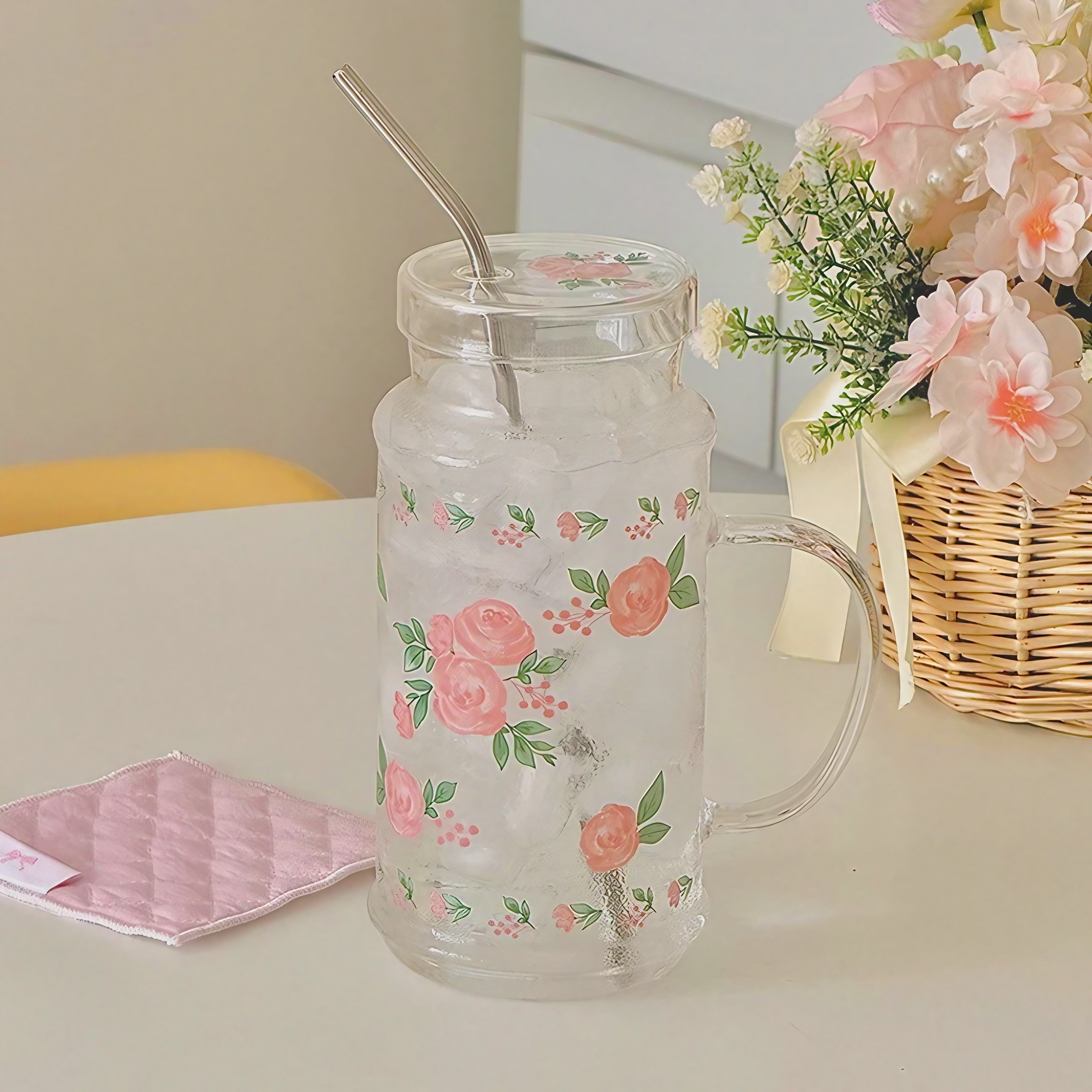 Rosewater Garden Glass Mug