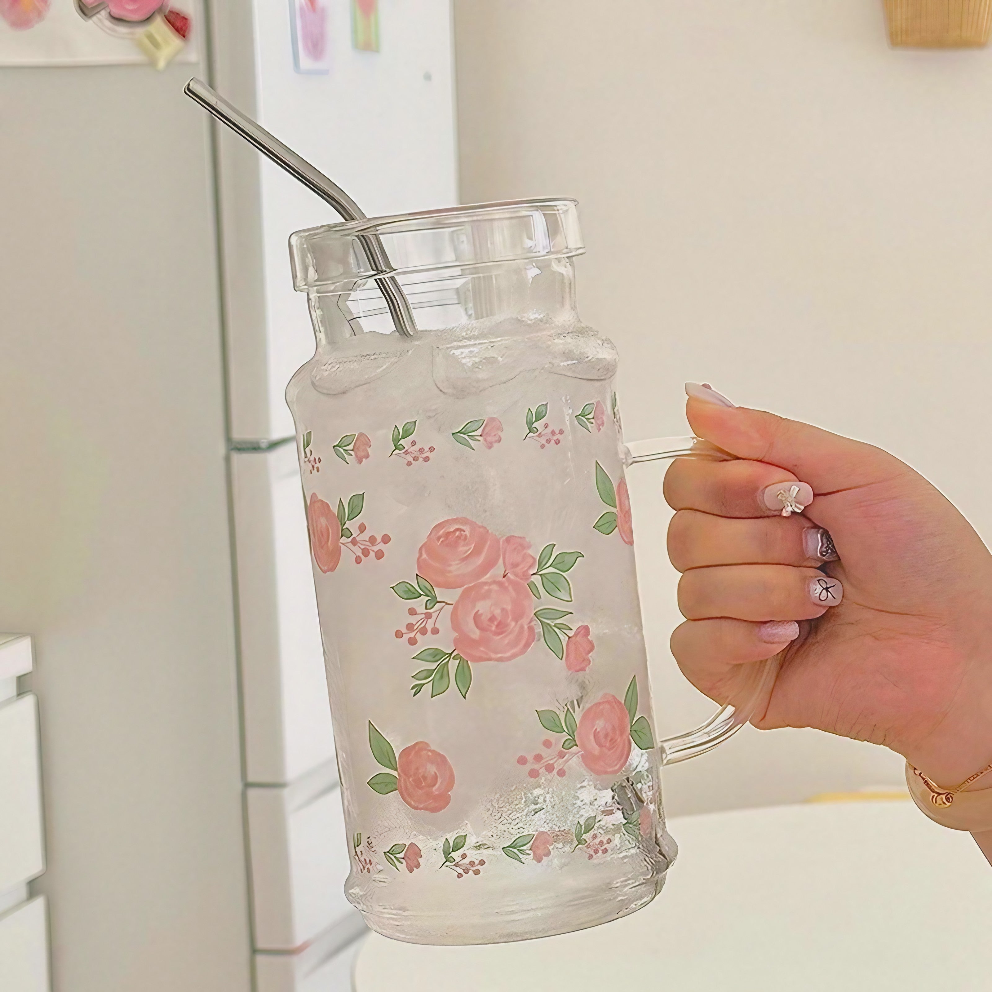 Rosewater Garden Glass Mug