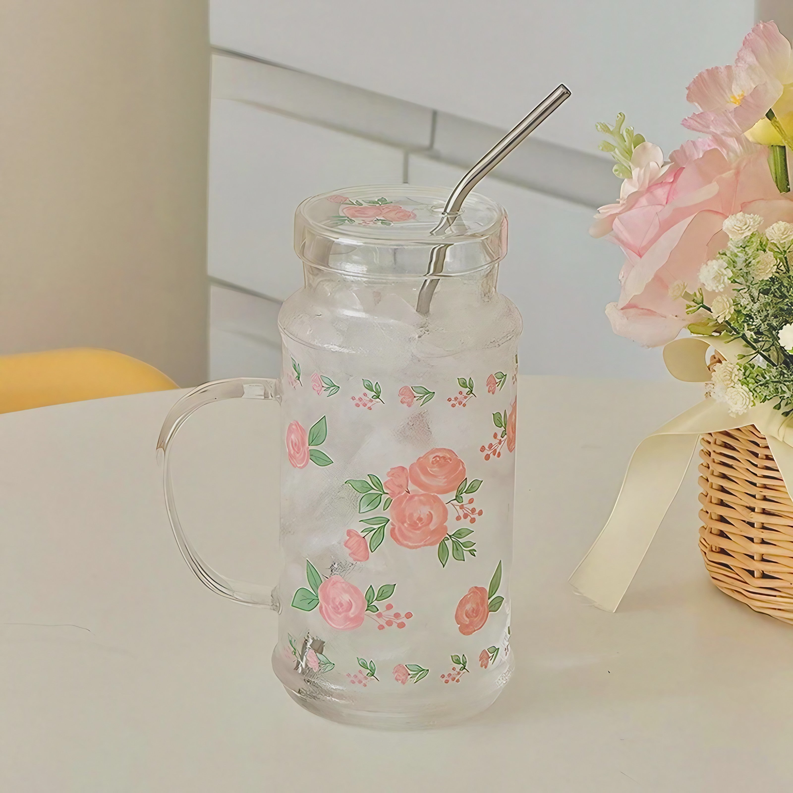 Rosewater Garden Glass Mug