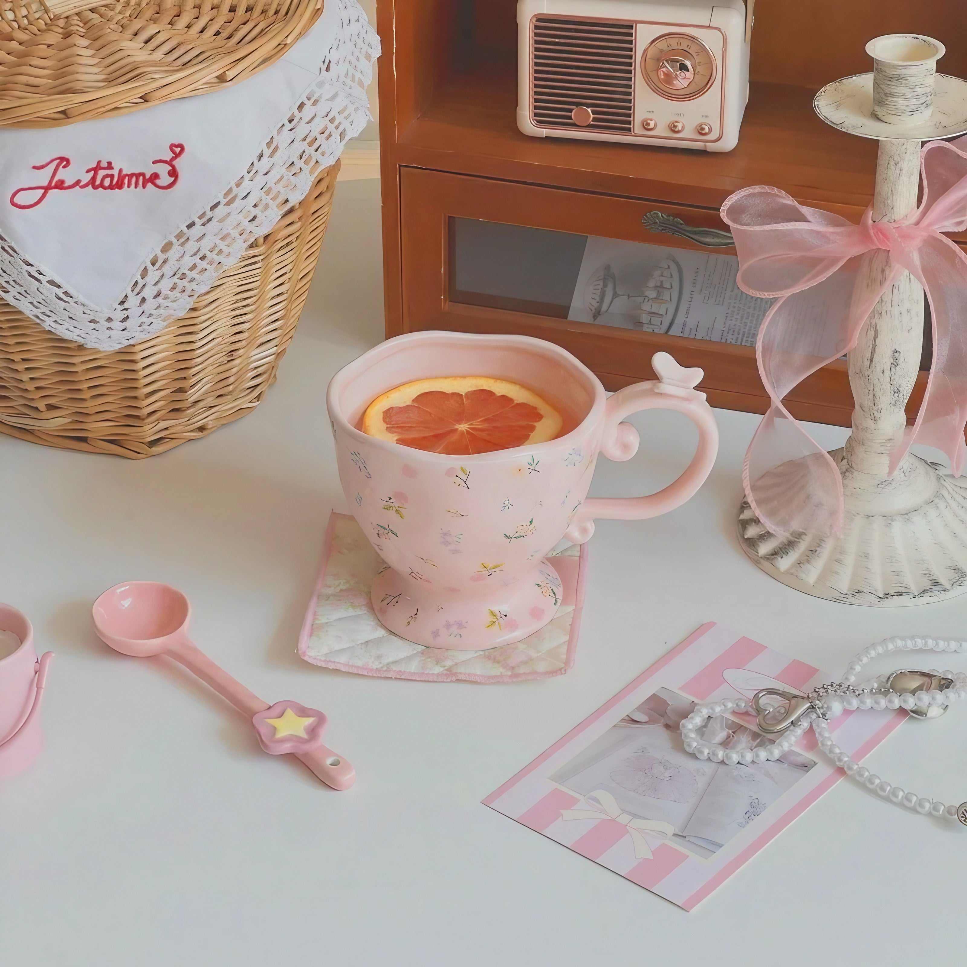 Rosy Afternoon Teacup
