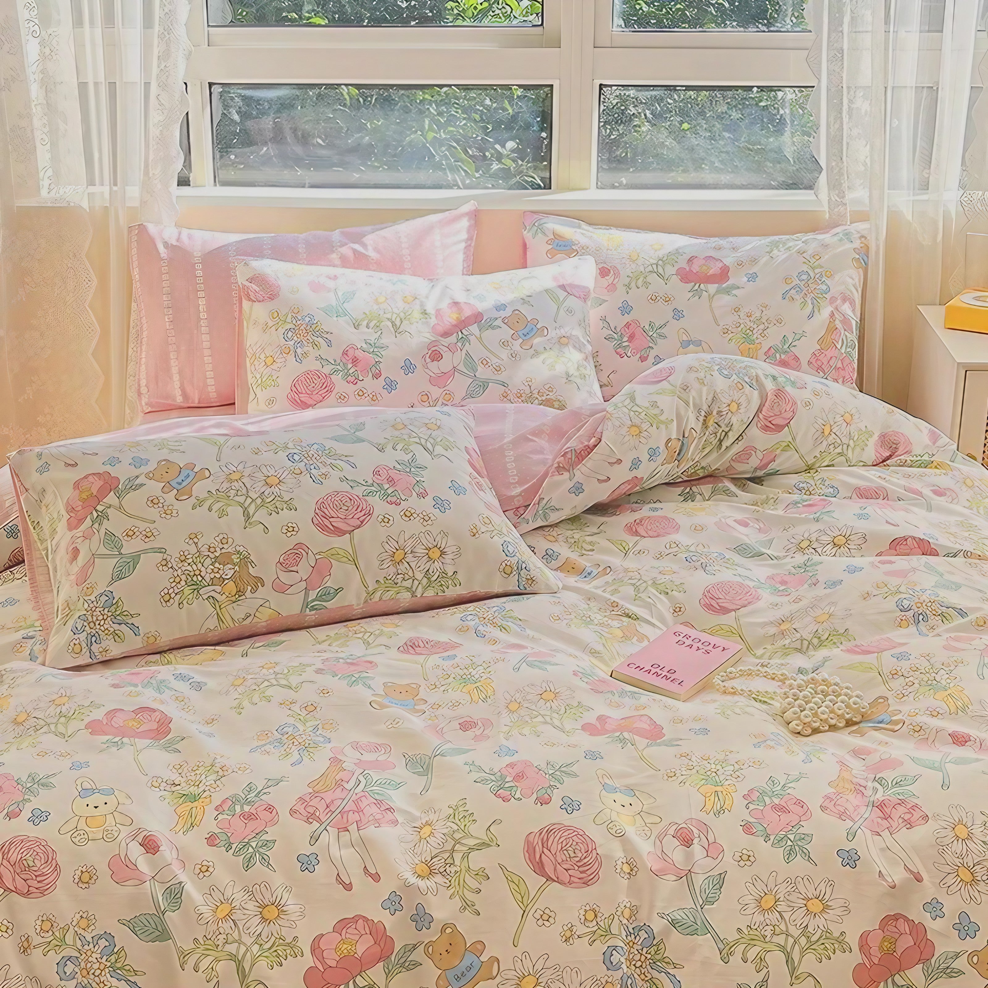 Rosy Bear Bedding Set