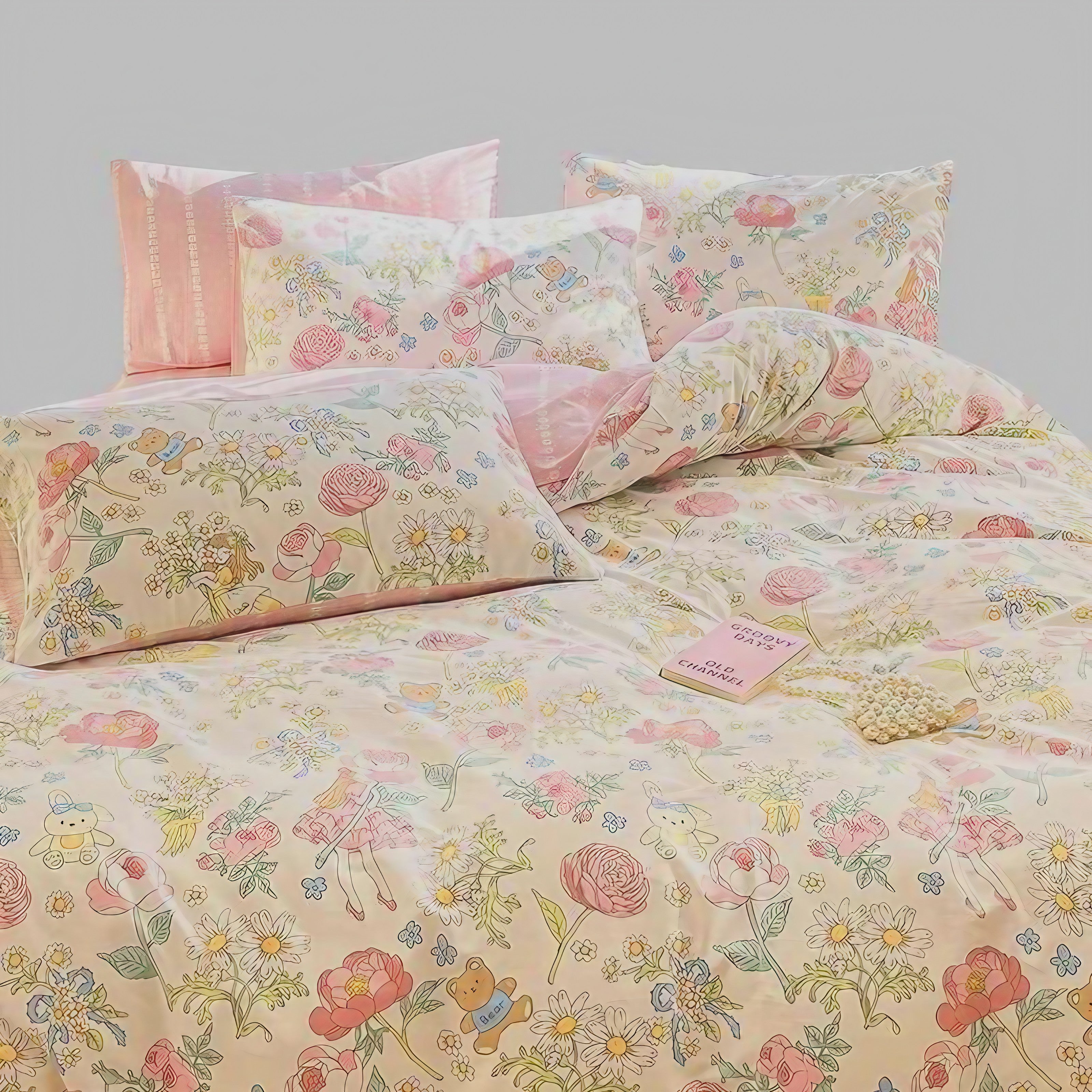 Rosy Bear Bedding Set