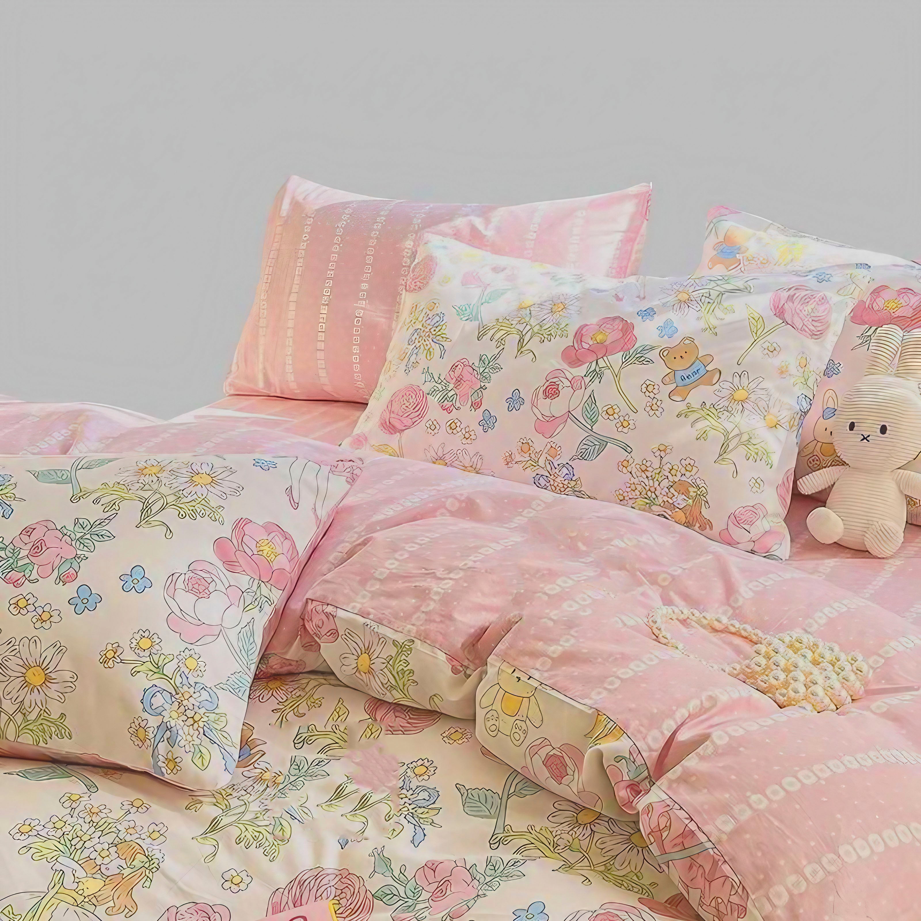Rosy Bear Bedding Set