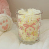 Rosy Ribbon Glass Mugs