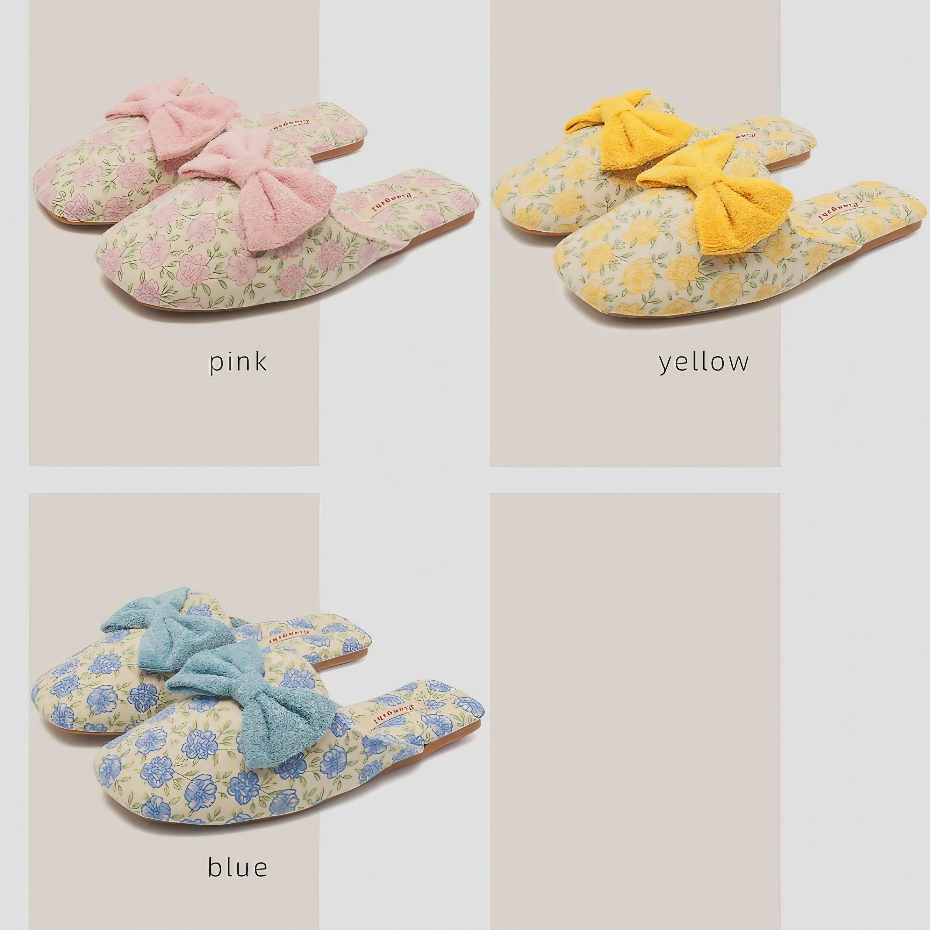 Rosy Ribbon Slippers