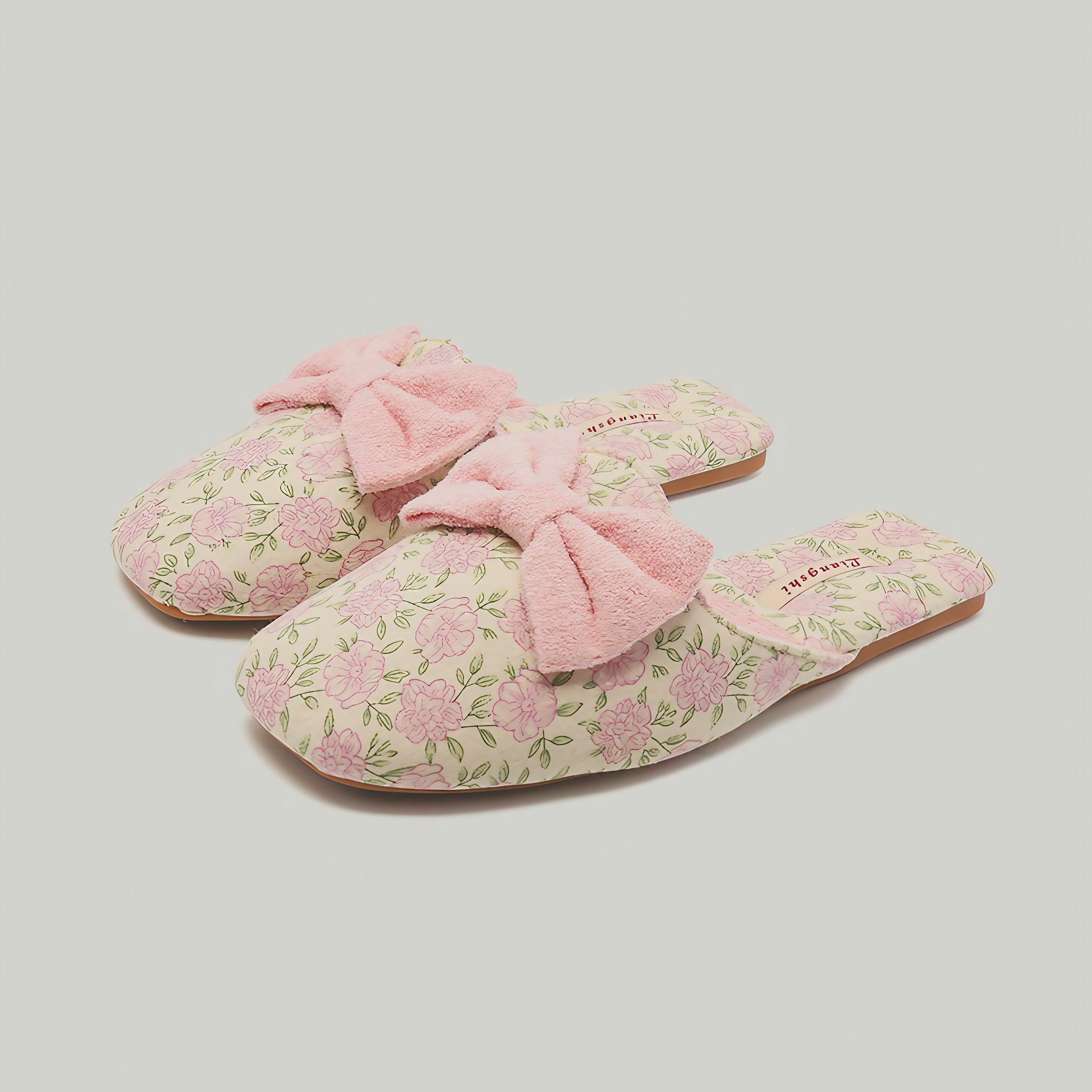 Rosy Ribbon Slippers