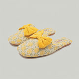 Rosy Ribbon Slippers