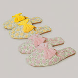 Rosy Ribbon Slippers