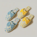 Rosy Ribbon Slippers