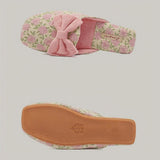 Rosy Ribbon Slippers