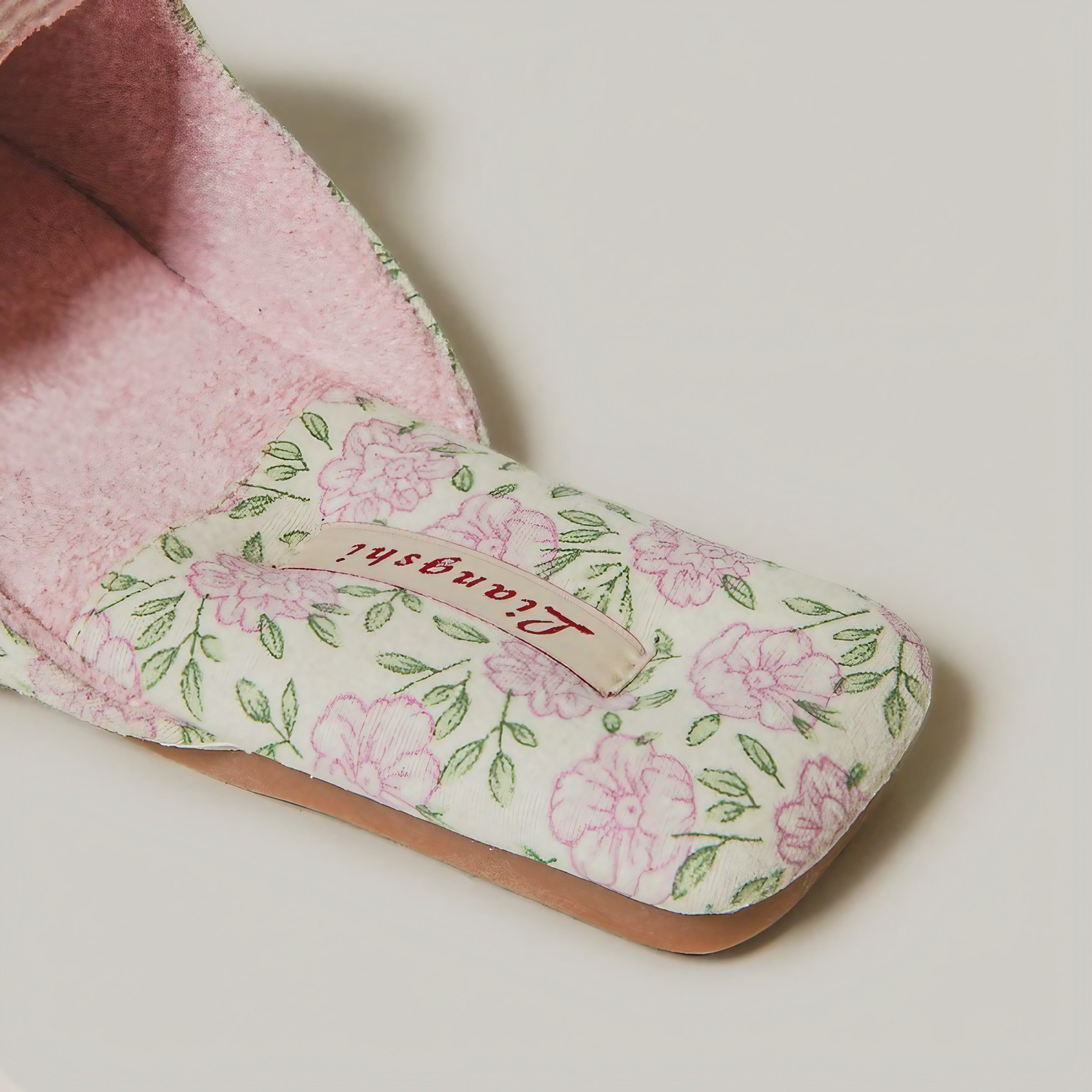 Rosy Ribbon Slippers
