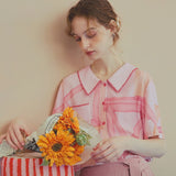 Rosy Sketch Blouse