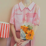 Rosy Sketch Blouse