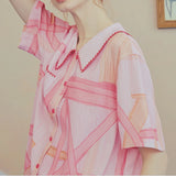Rosy Sketch Blouse