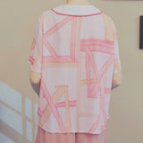 Rosy Sketch Blouse