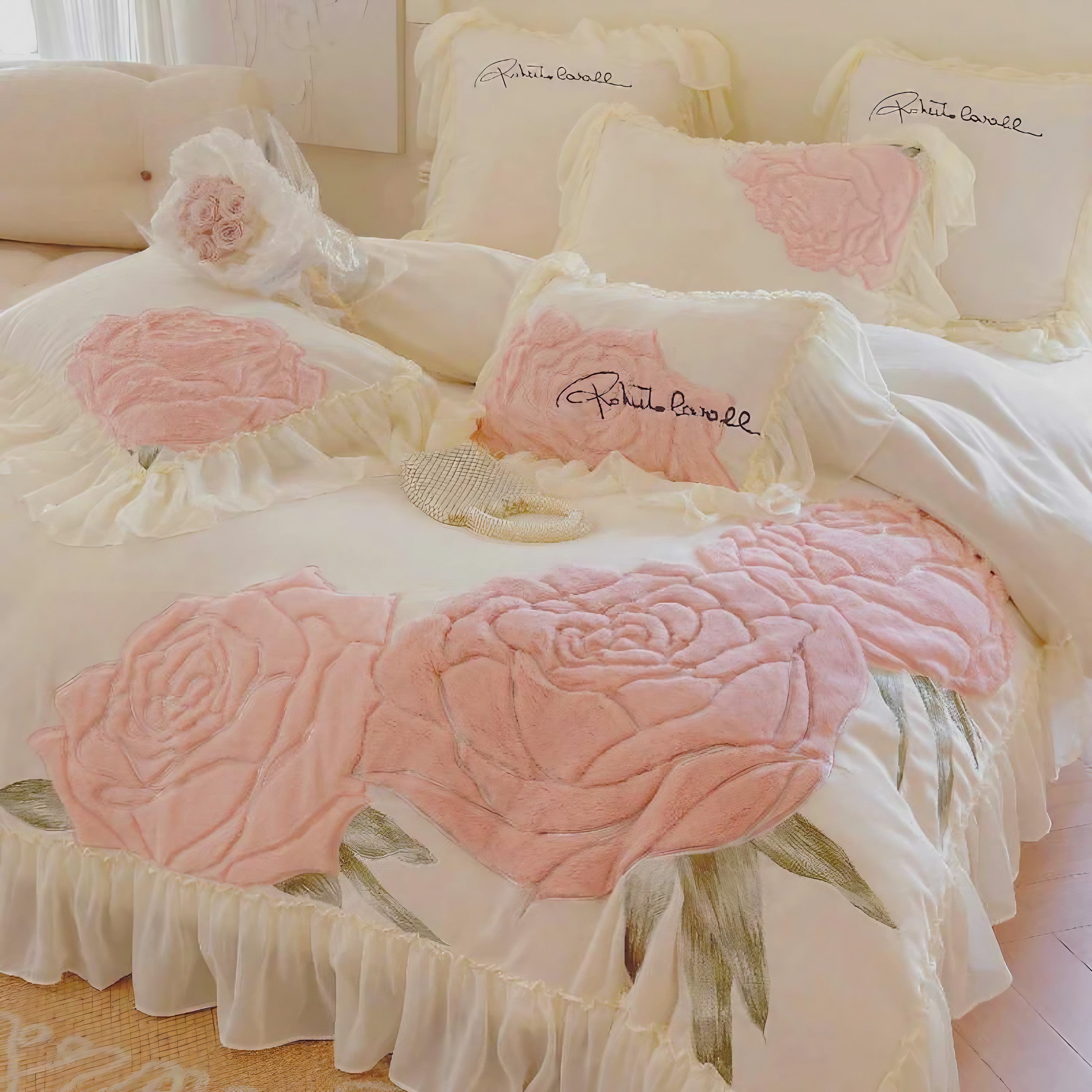 Rosy Whispers Bedding Set
