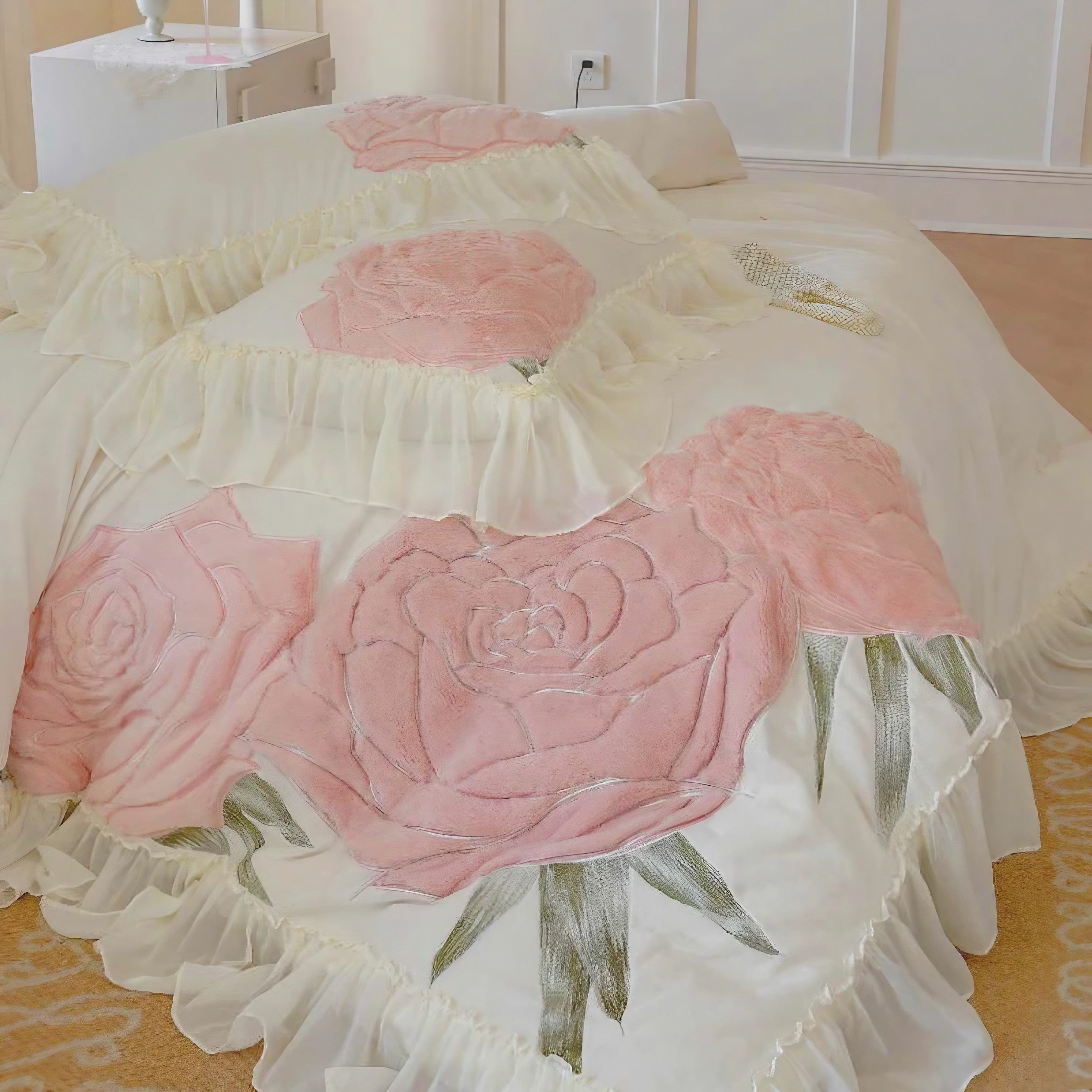 Rosy Whispers Bedding Set