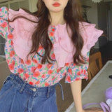 Rosy Ruffle Bloom Blouse