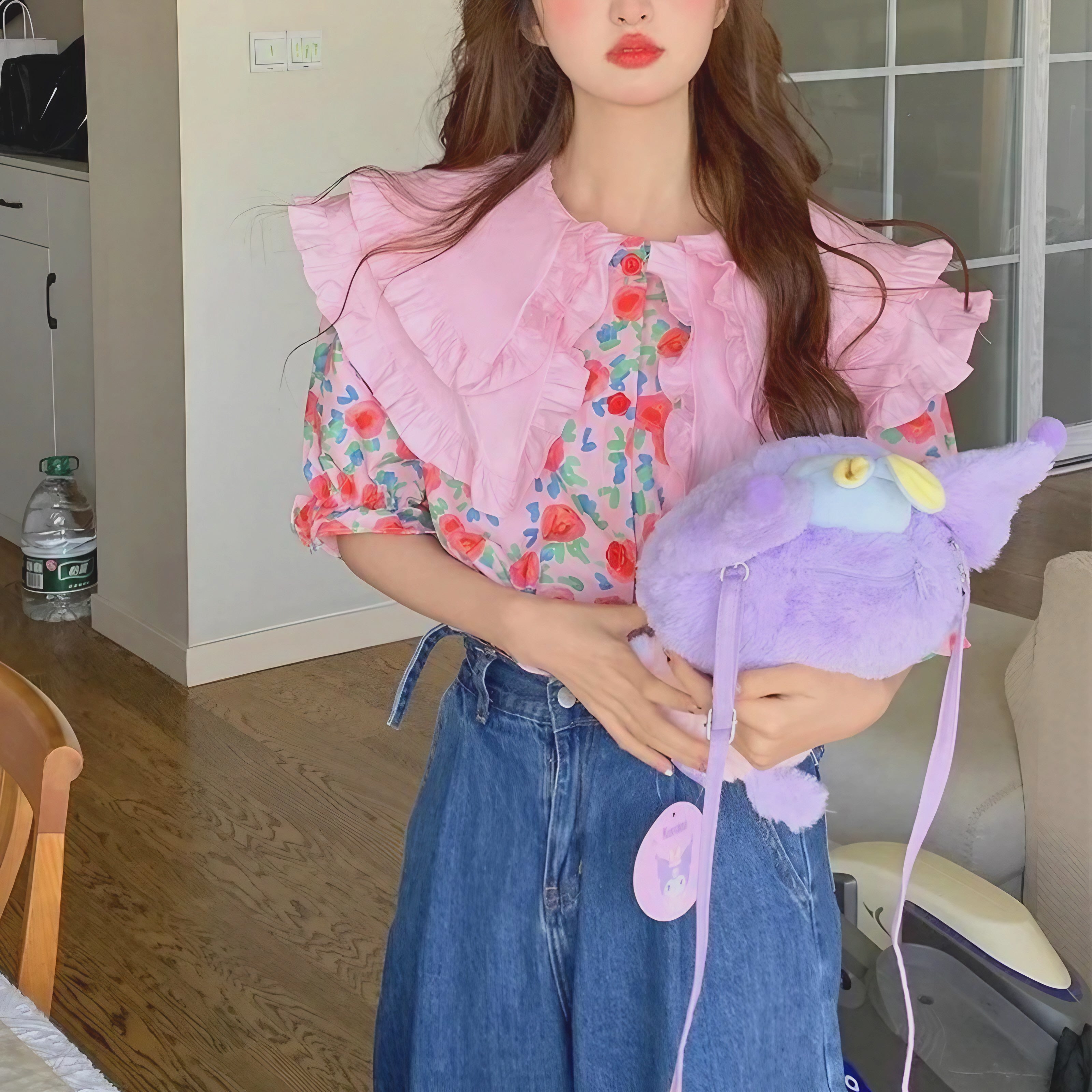Rosy Ruffle Bloom Blouse