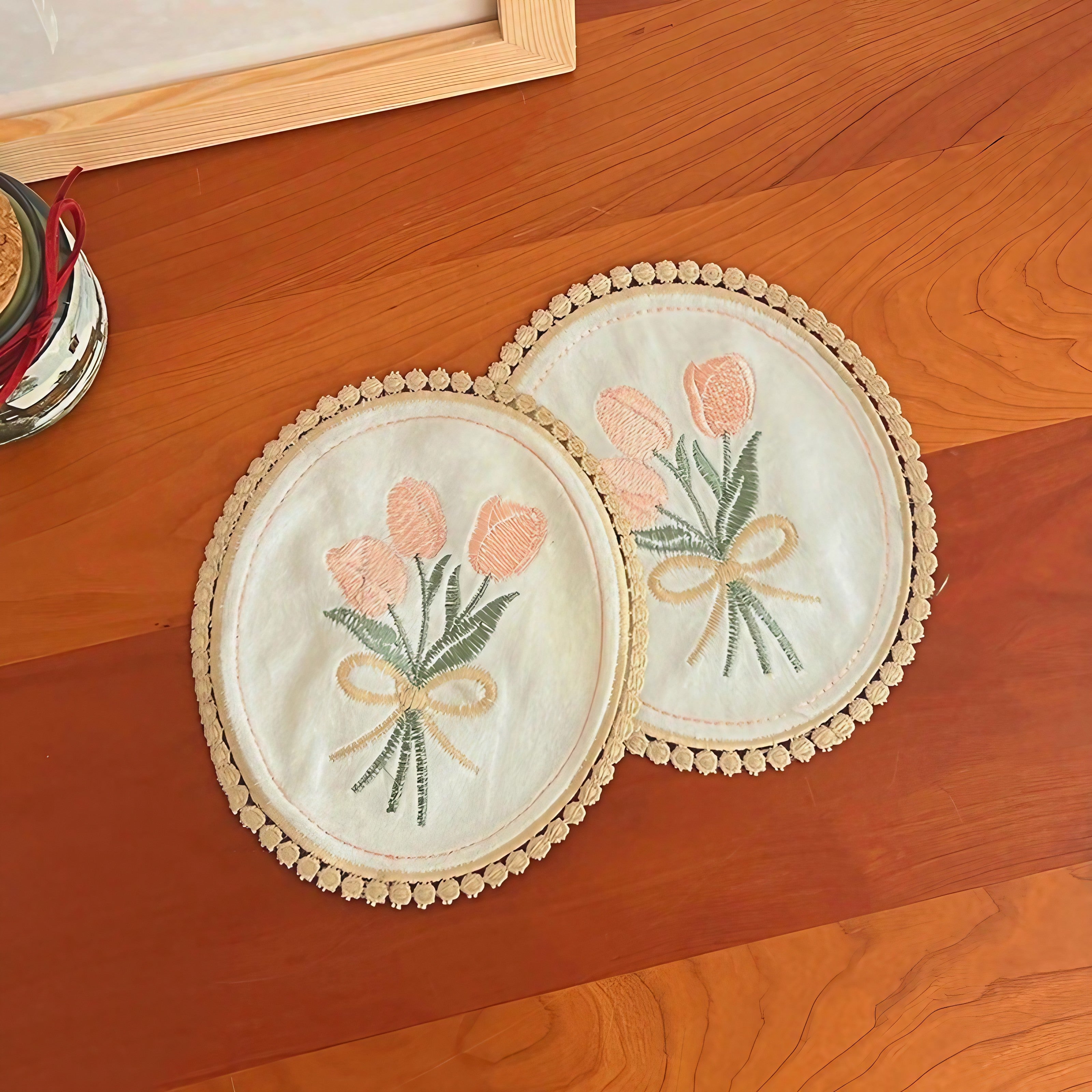 Satin Blossom Coasters