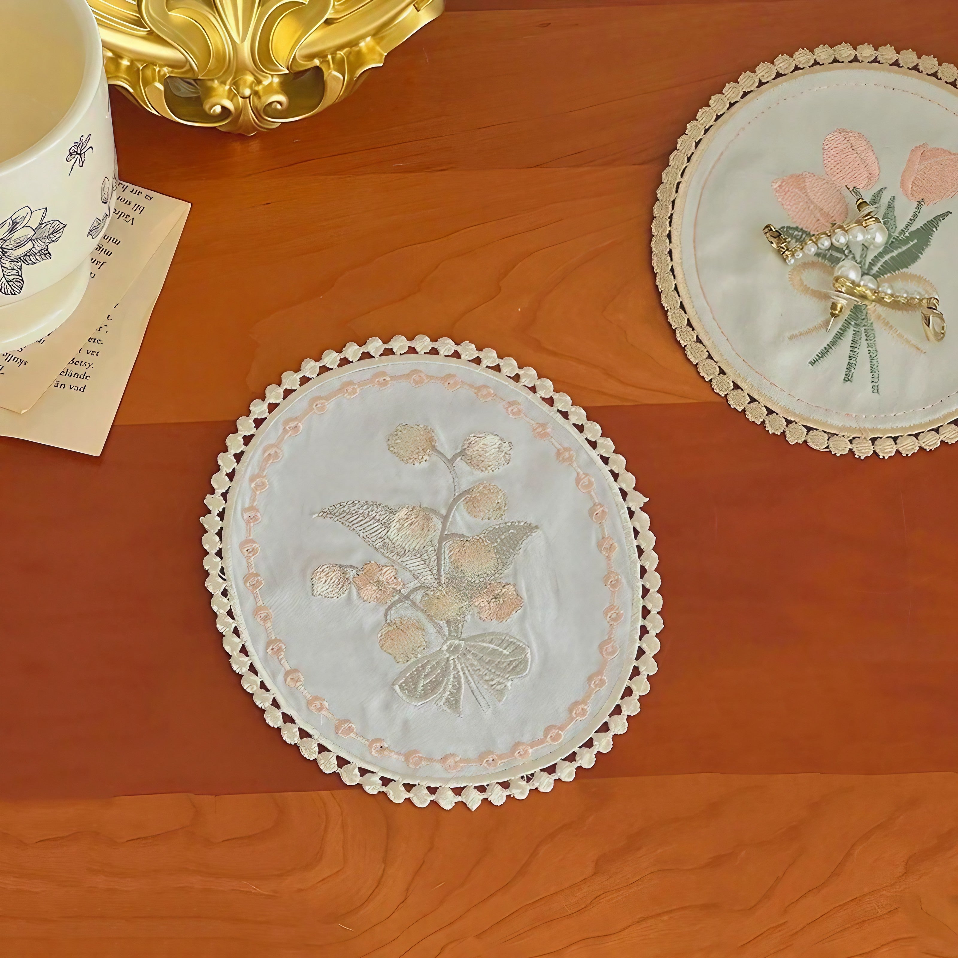 Satin Blossom Coasters