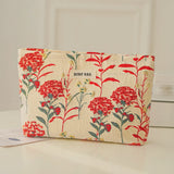 Coral Bloom Quilted Pouch