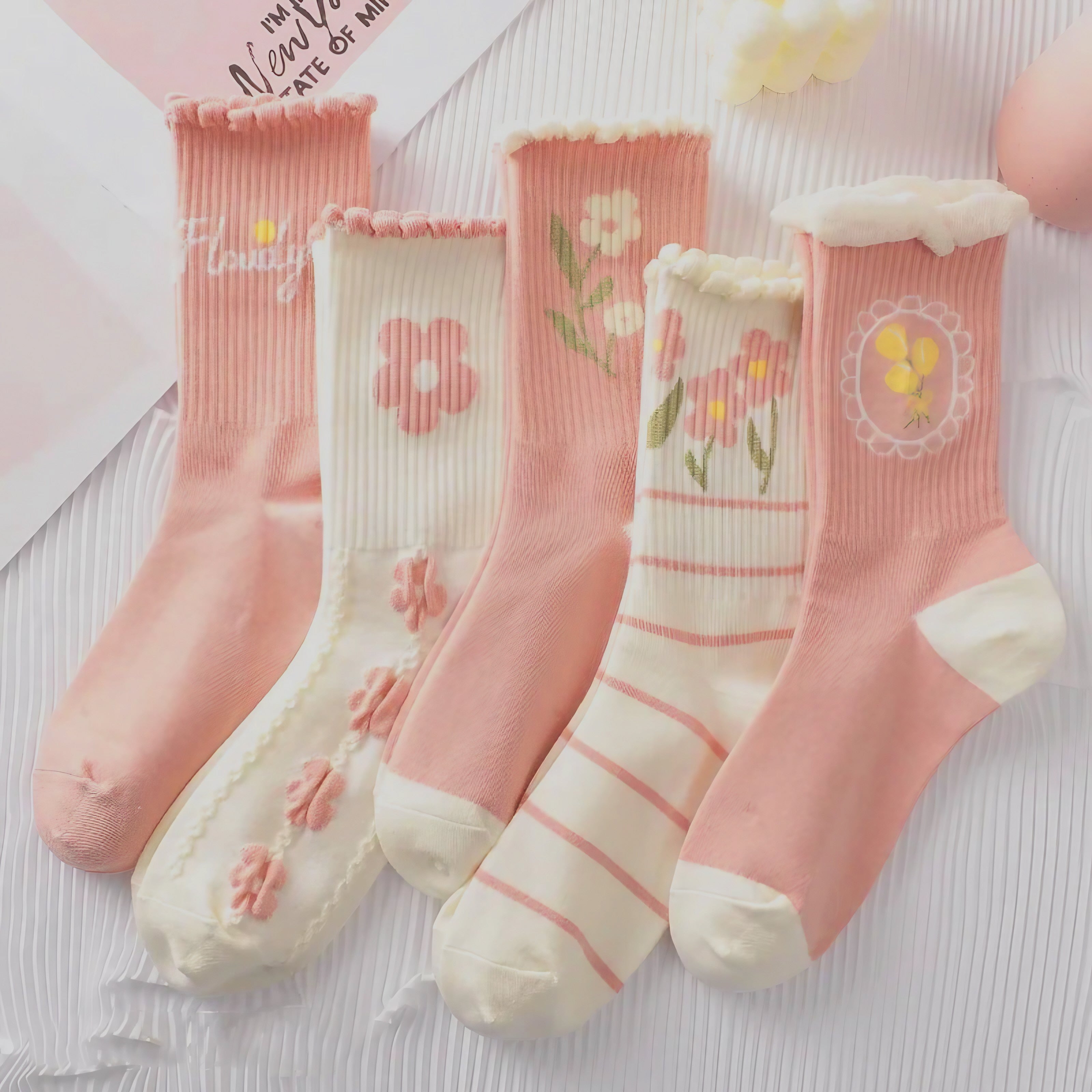 Blush Garden Socks