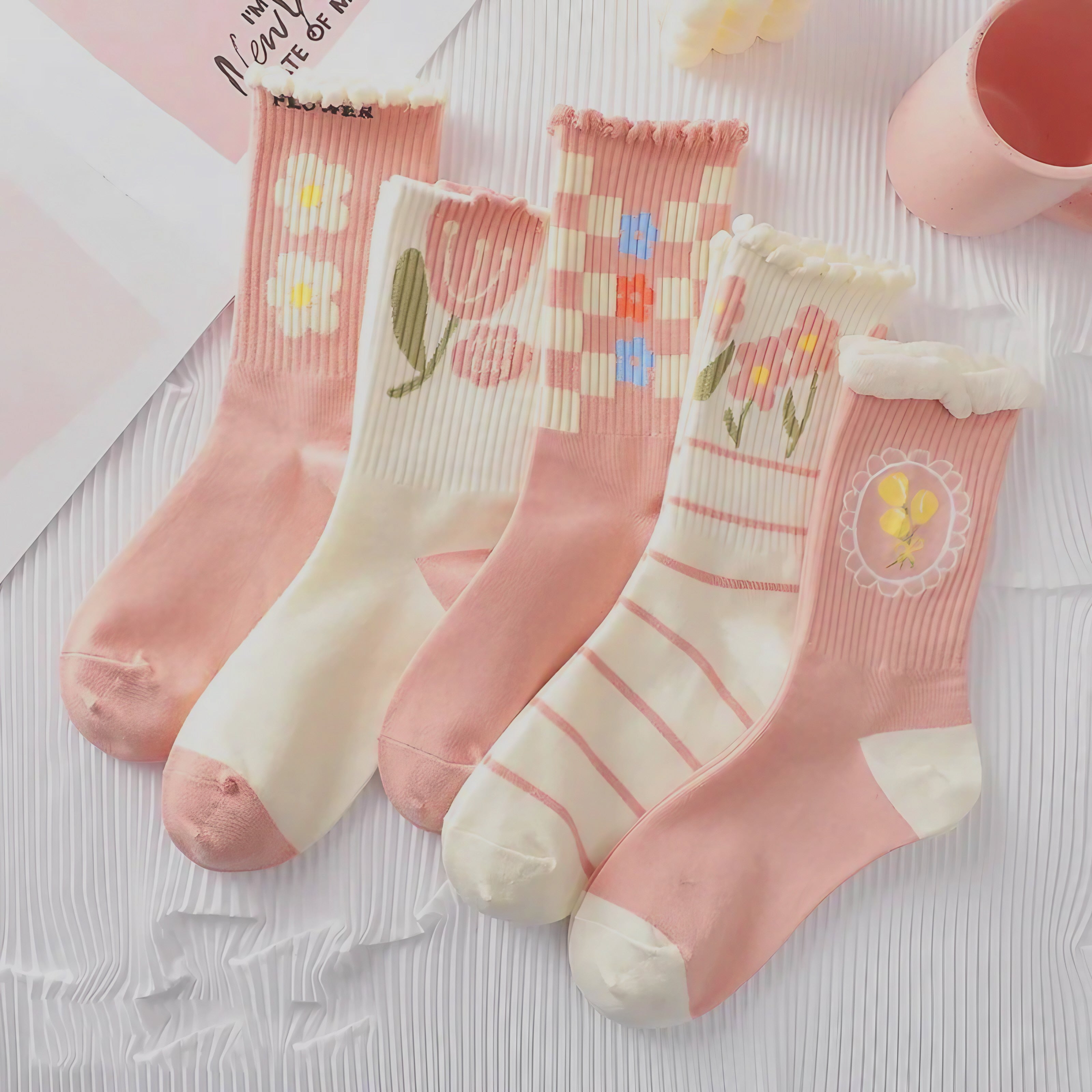 Blush Garden Socks