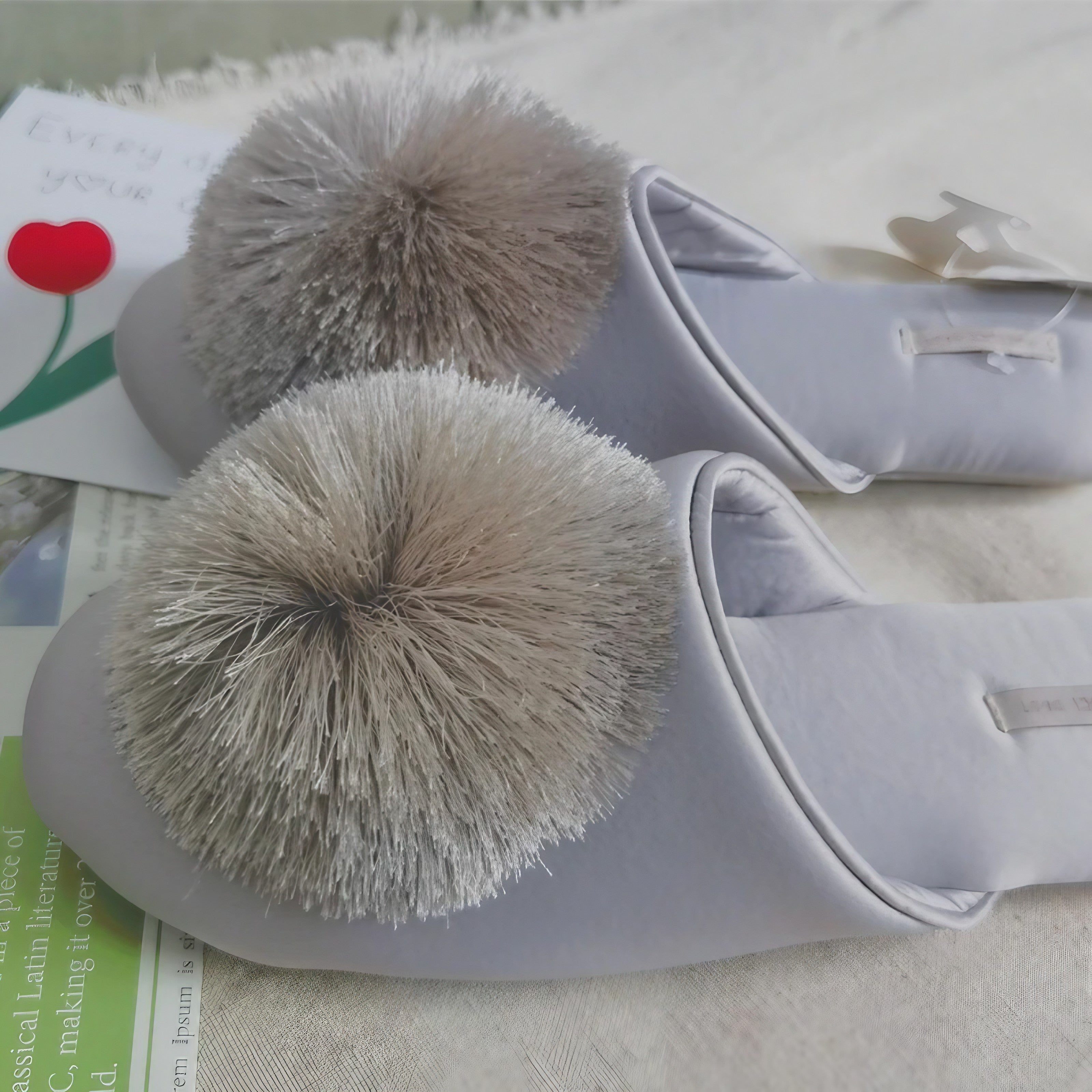 Soft Bloom Pom Slippers