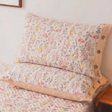 Soft Blossom Button Pillowcase