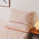 Soft Blossom Button Pillowcase
