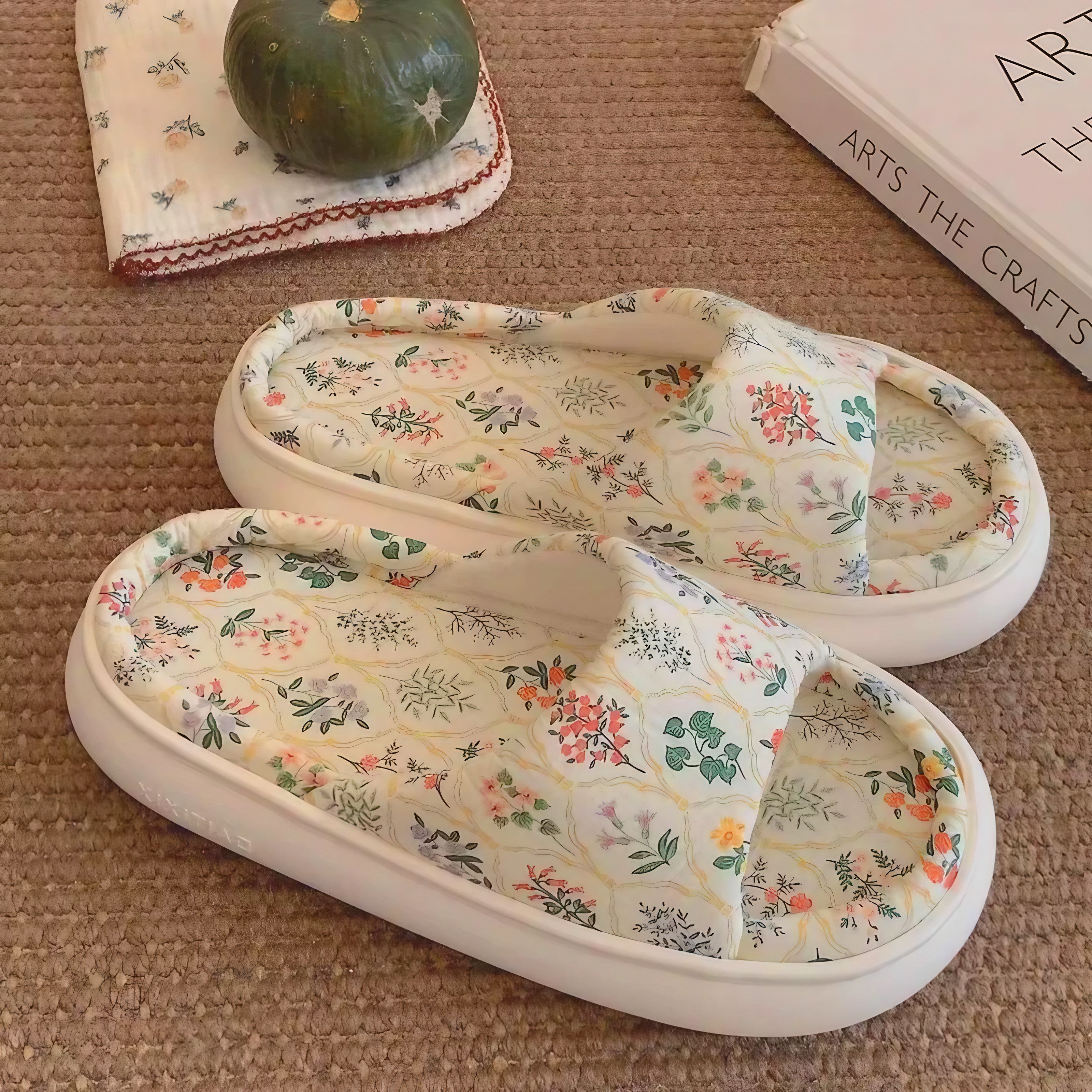 Soft Cottage Garden Slippers