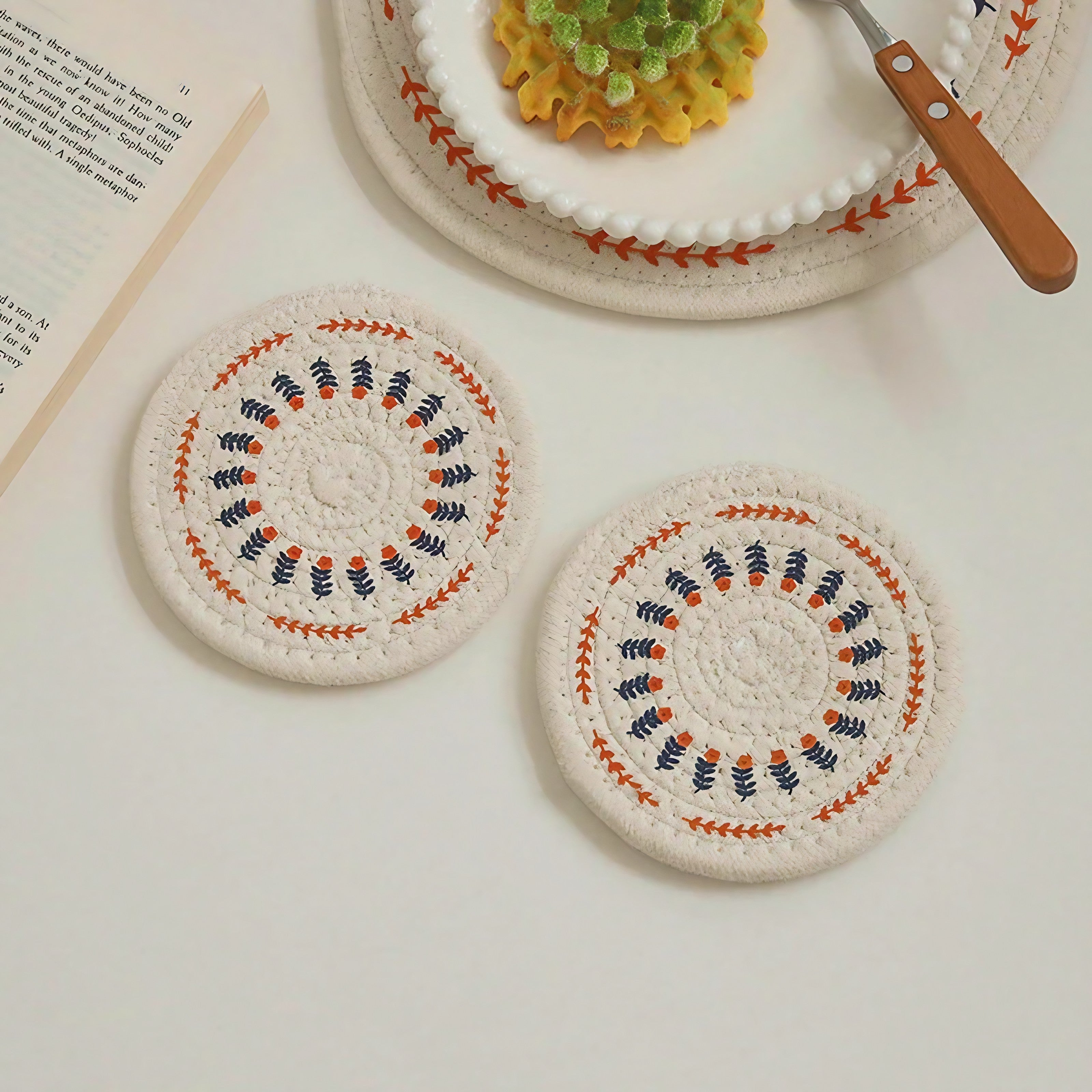 Spring Symphony Scalloped Coaster