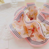 Stripe Edge Floral Hair Band