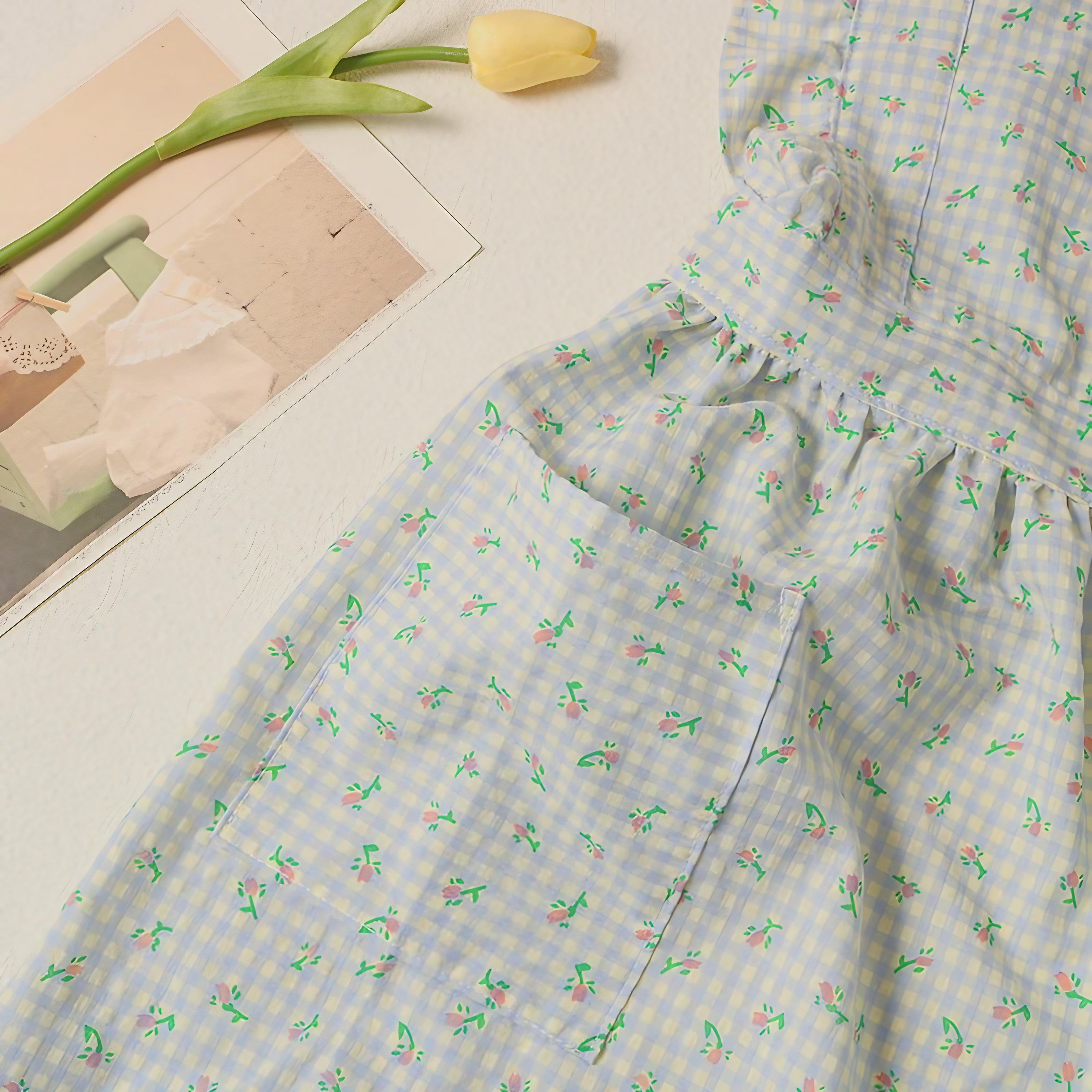 Sweet Gingham Garden Apron