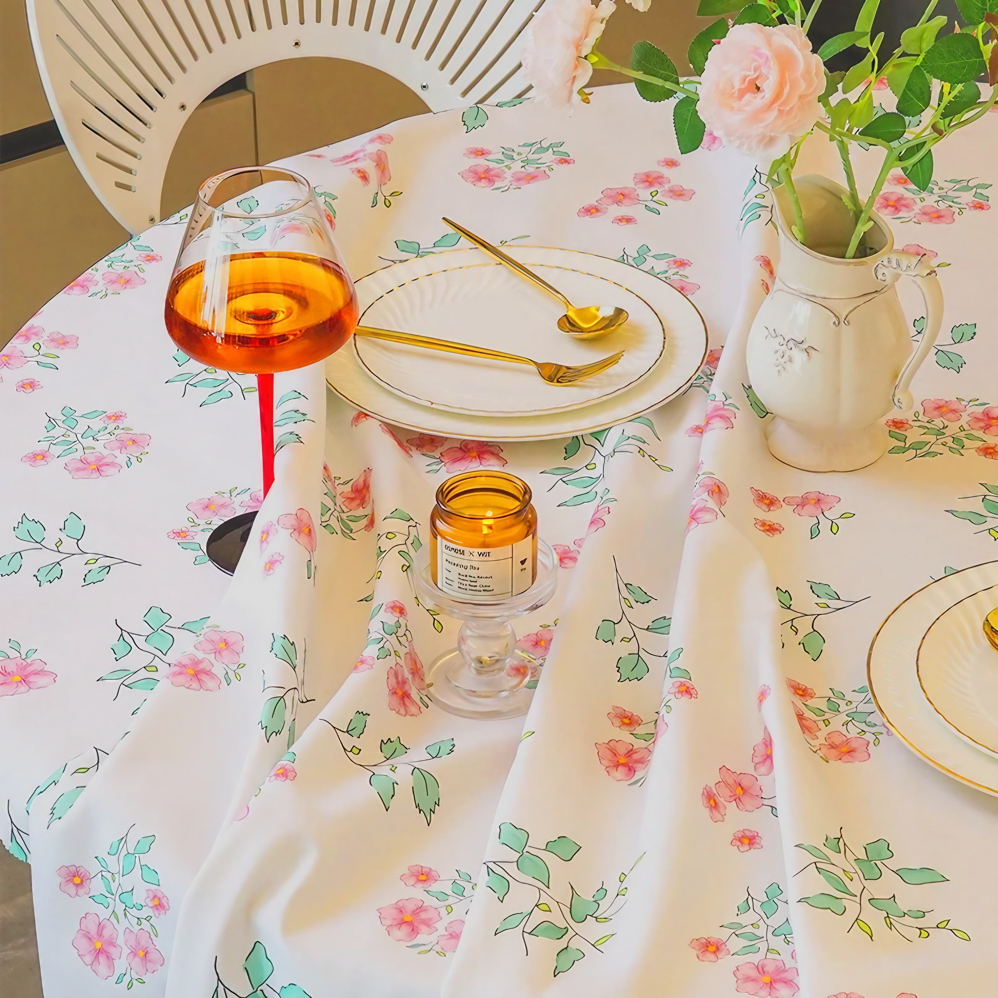 Sweet Rose Meadow Tablecloth