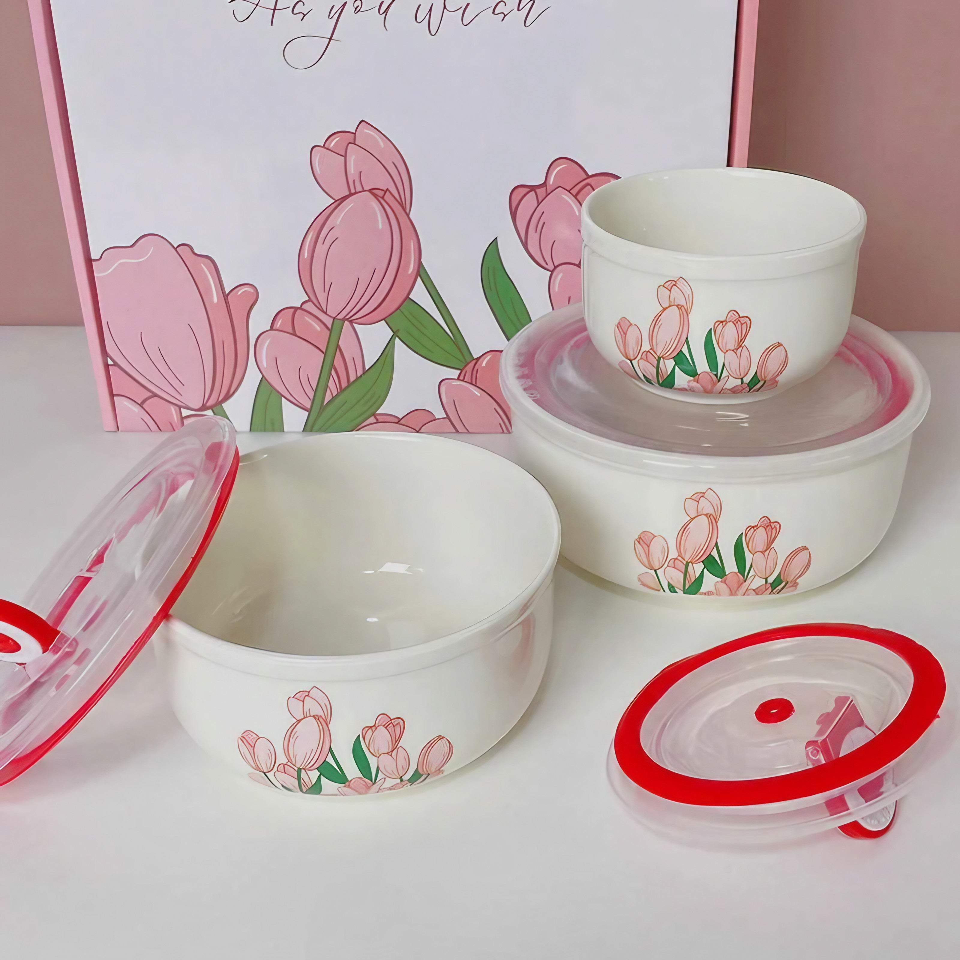 Tulip Bloom Food Storage Set