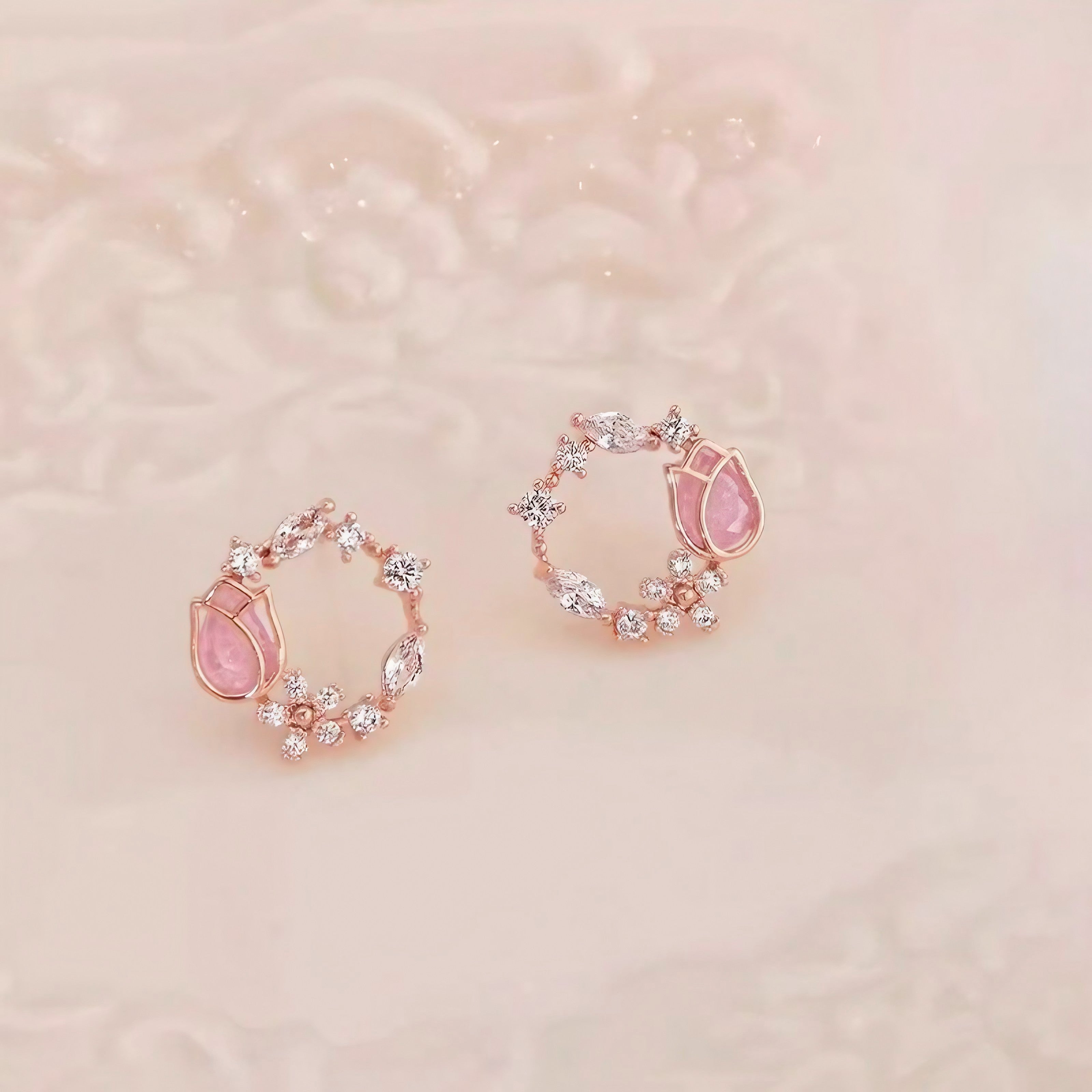 Tulip Halo Earrings