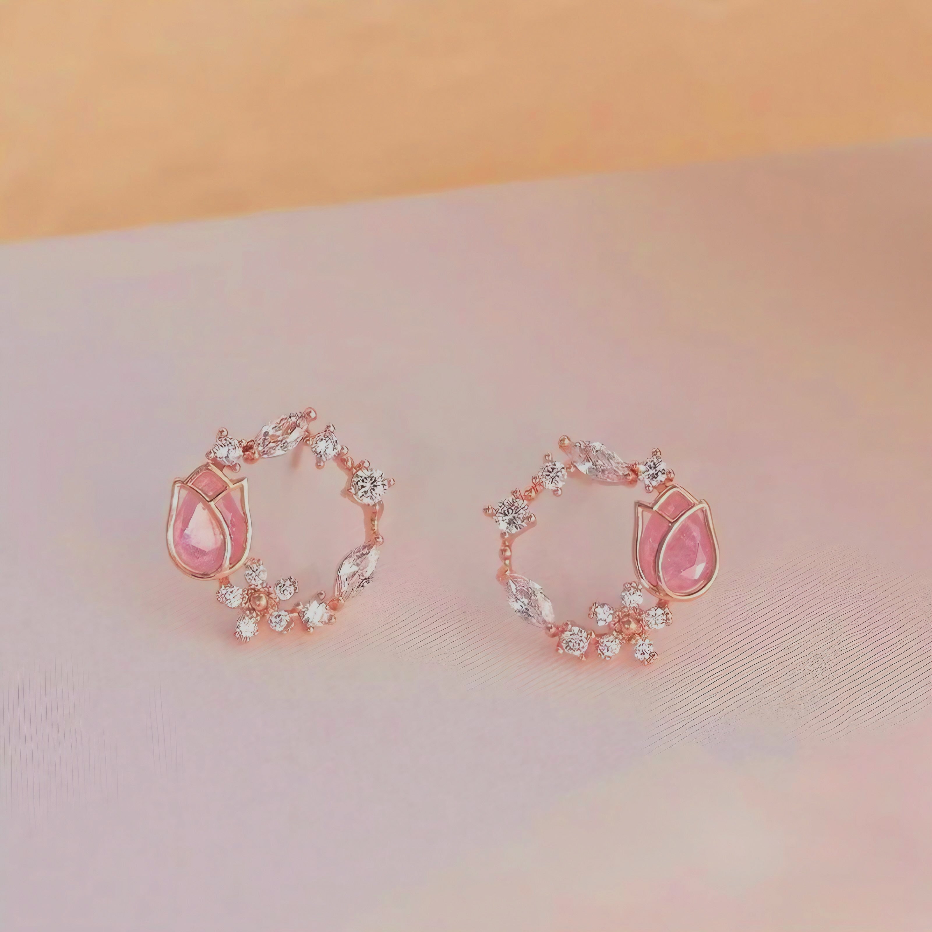 Tulip Halo Earrings