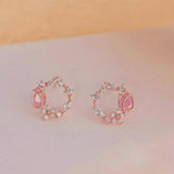 Tulip Halo Earrings