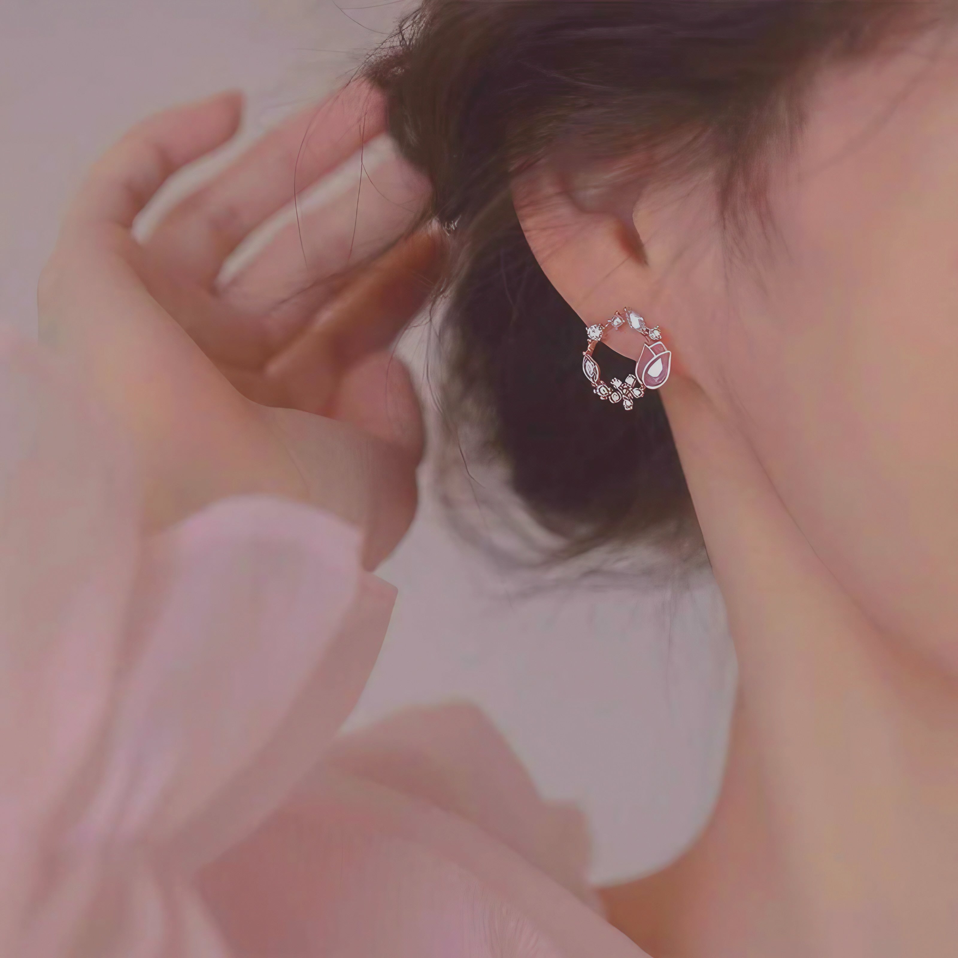 Tulip Halo Earrings