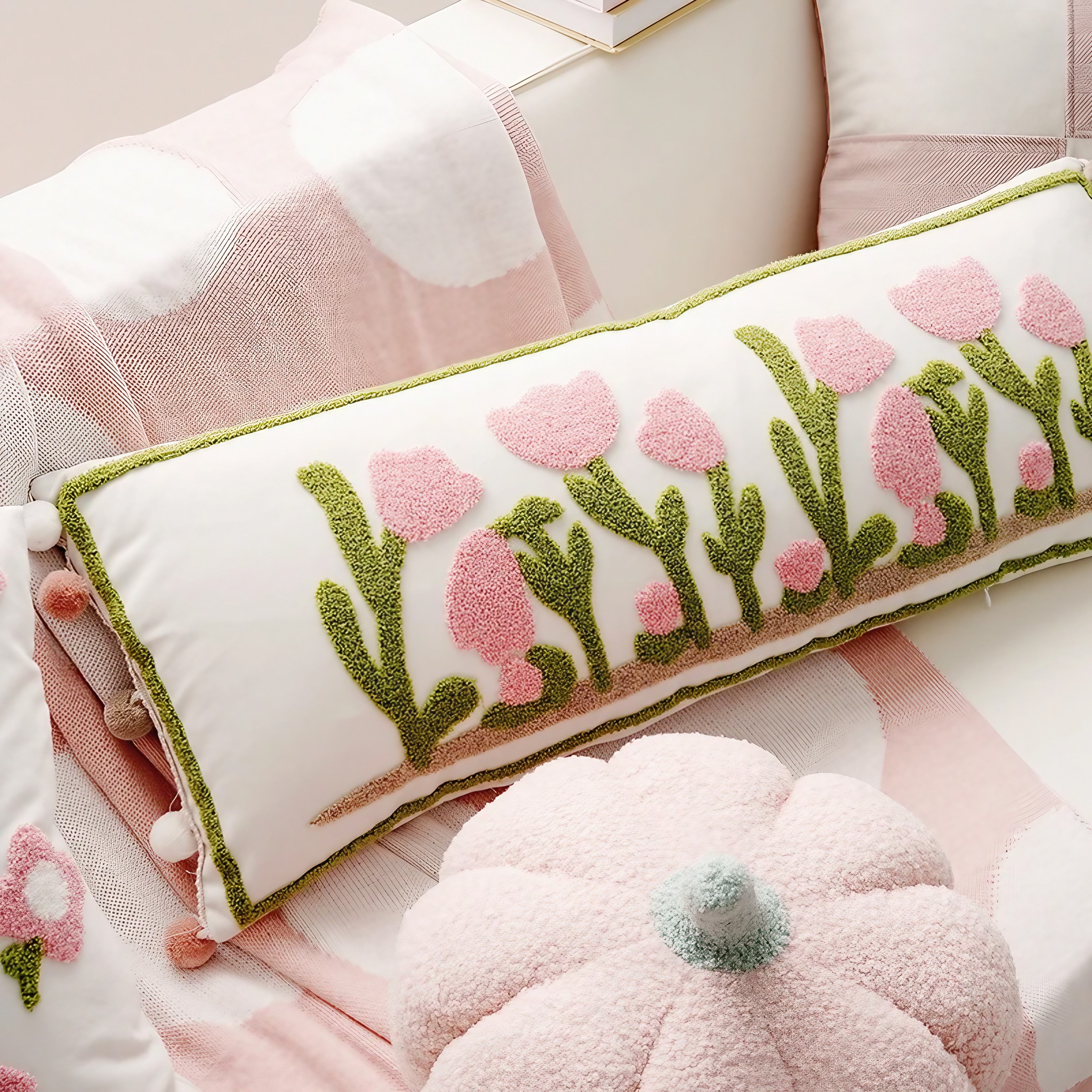 Blush Garden Cushion Cover
