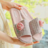 Tweed Rose Slippers