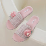 Tweed Rose Slippers