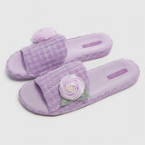 Tweed Rose Slippers