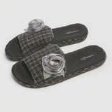 Tweed Rose Slippers