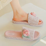 Tweed Rose Slippers
