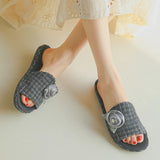 Tweed Rose Slippers